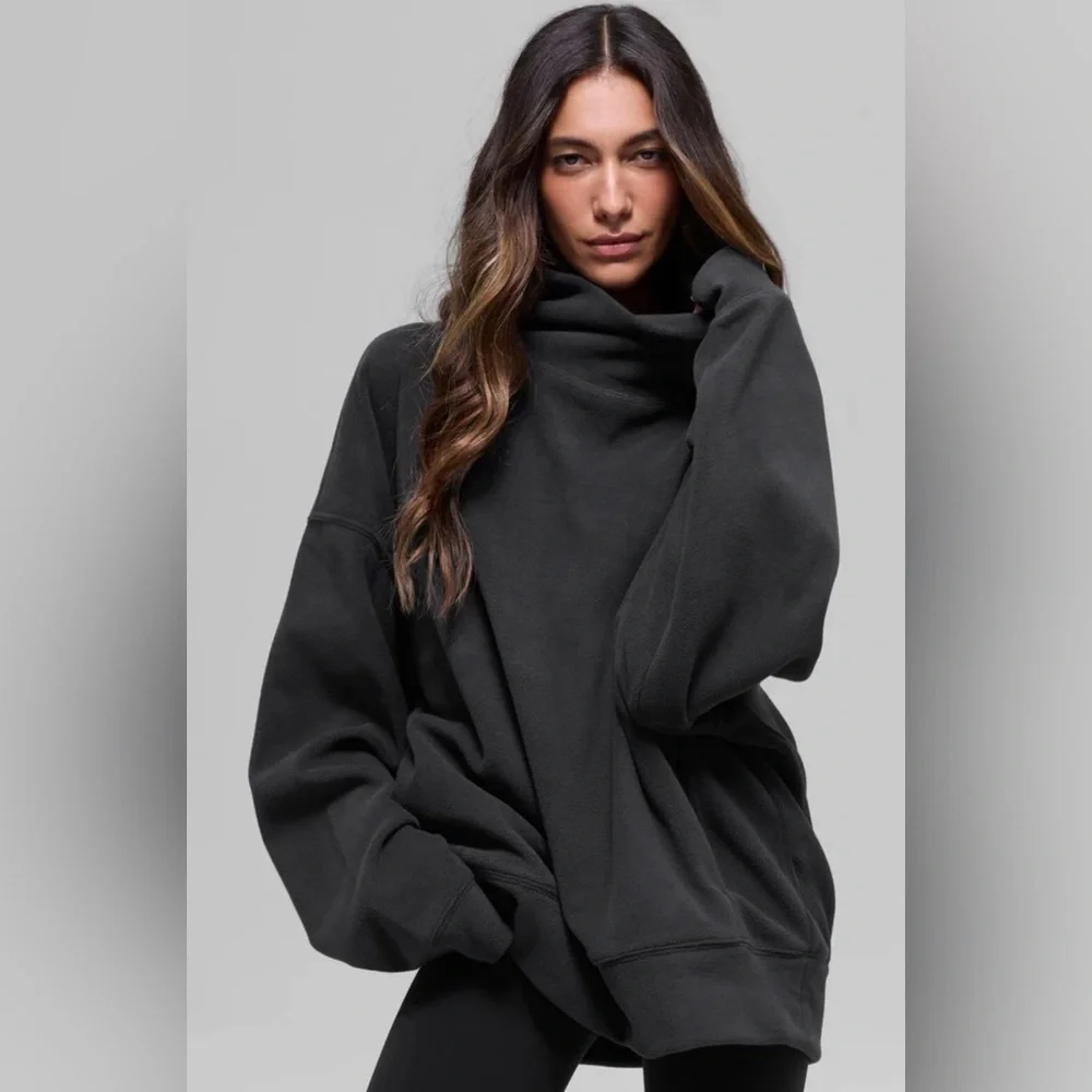 ALO Yoga Polar Fleece Hazy Pullover - Picture 1 of 7